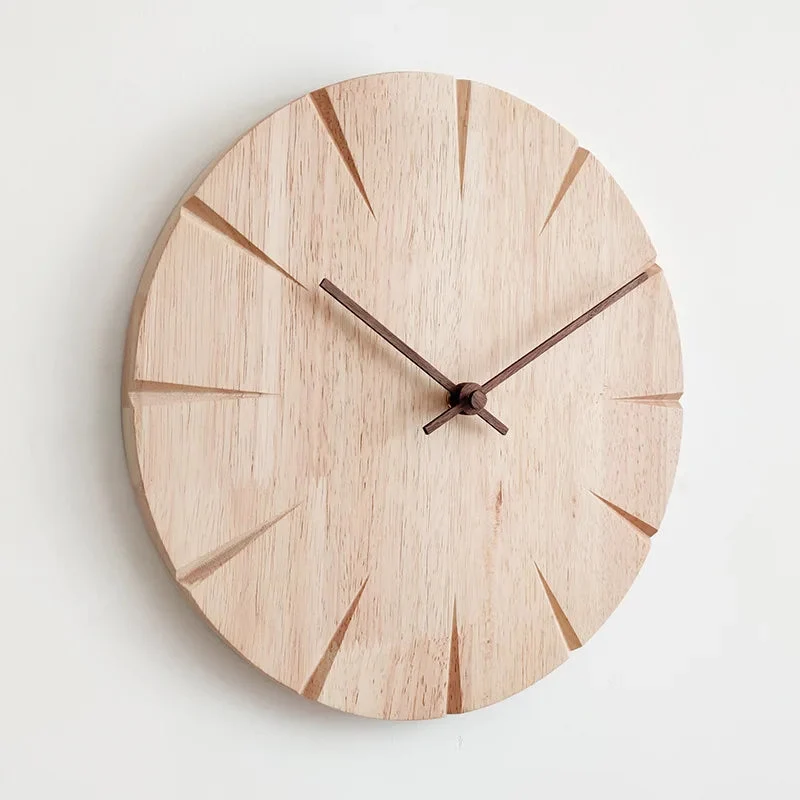 NordicLume – Moderne Skandinavisk Støjsvagt Vægur med Minimalistisk Design