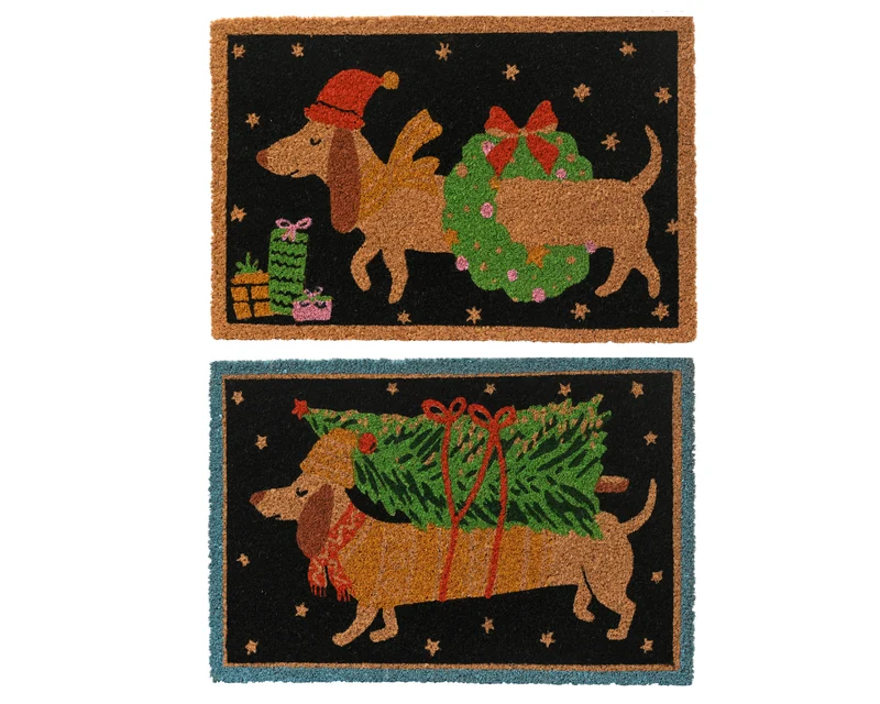 Zerbino in cocco rettangolare 60 x 40 cm multicolore Peraga Christmas