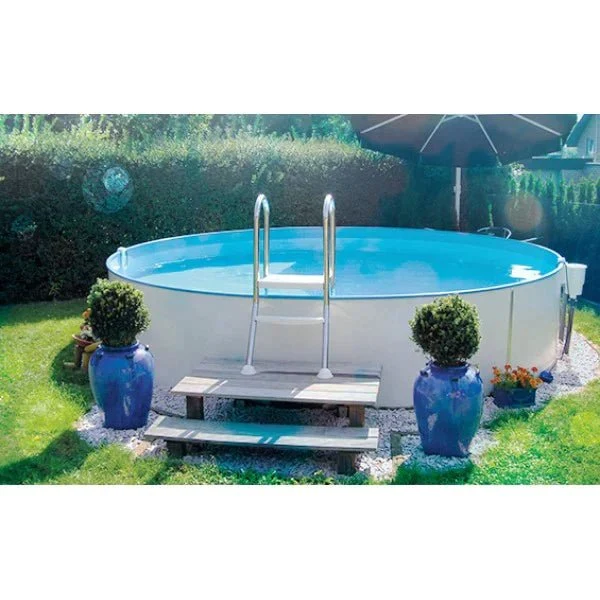 Happy Pool metalen zwembad Wit rond Ø300 cm x 150 cm