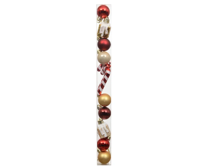 Set 11 palline di natale infrangibili mix lucido/opaco D 3 cm colori modello assortito Peraga Christmas