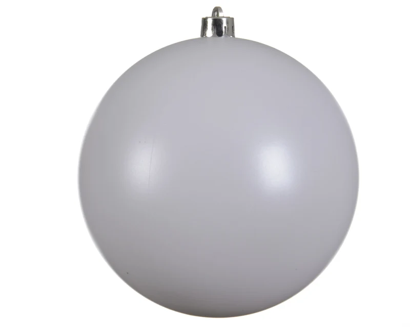 pallina di natale infrangibile opaca D 14 cm bianco invernale Peraga Christmas