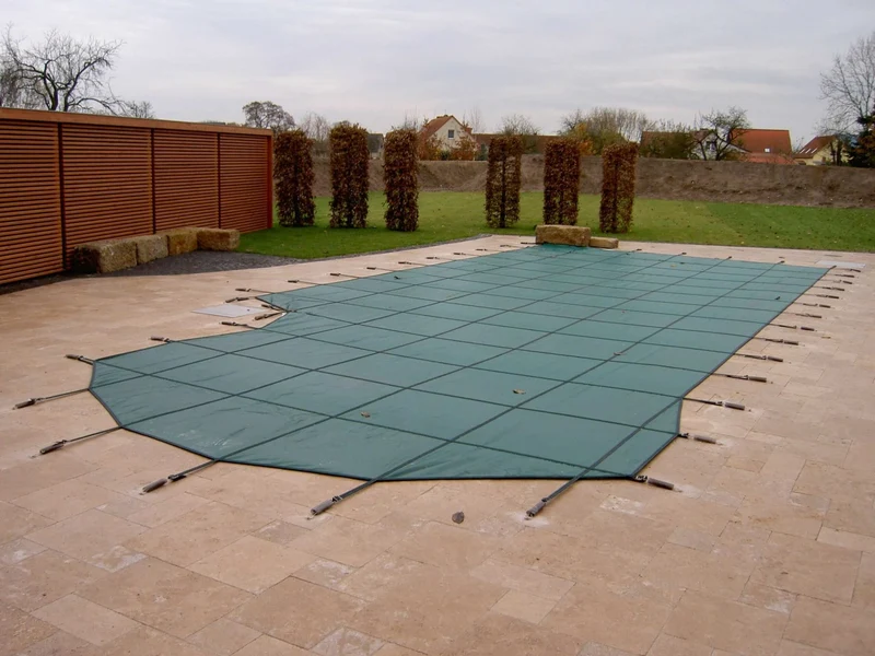 Veiligheid Winterzeil Groen voor een Rechthoek zwembad 500 cm x 300 cm