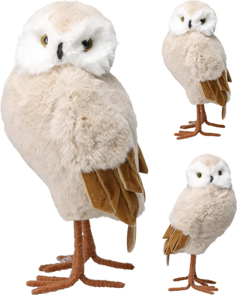 Gufo in piedi 31 cm marrone modello assortito PERAGA CHRISTMAS
