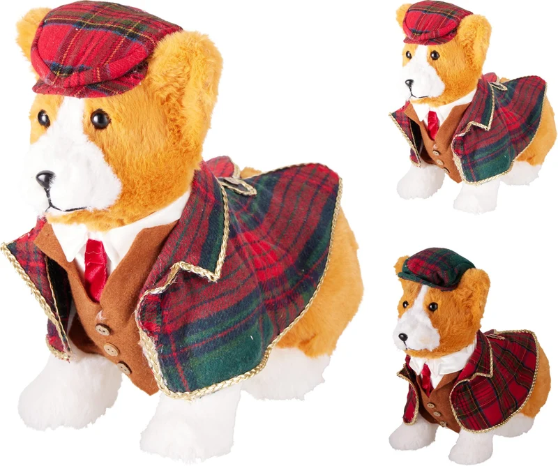 Cane corgi decorativo 24 cm modello assortito PERAGA CHRISTMAS