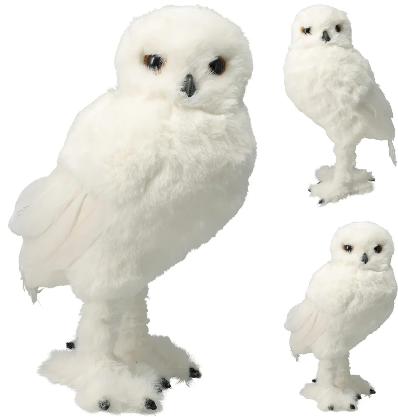 Gufo decorativo 31 cm bianco modello assortito PERAGA CHRISTMAS