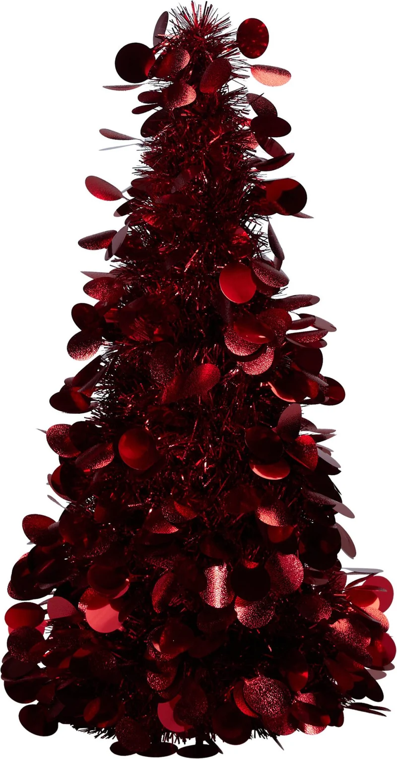 Albero decorativo in tinsel 46 cm rosso PERAGA CHRISTMAS