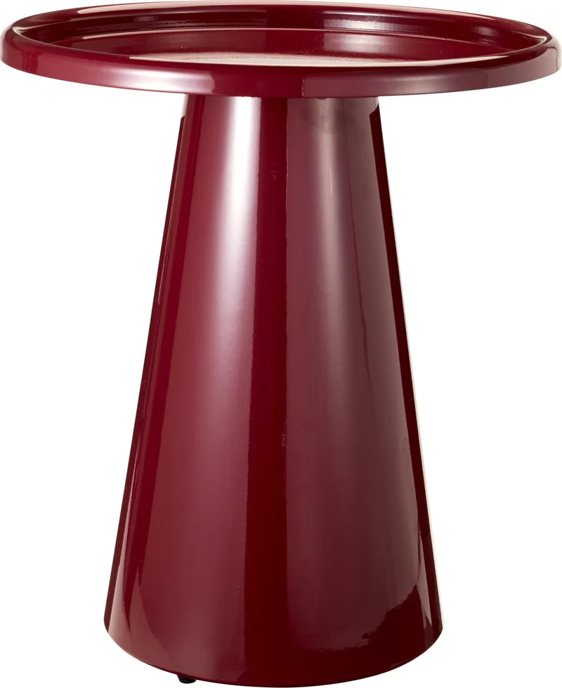 Tavolino in metallo bordeaux 48,5 cm PERAGA CHRISTMAS