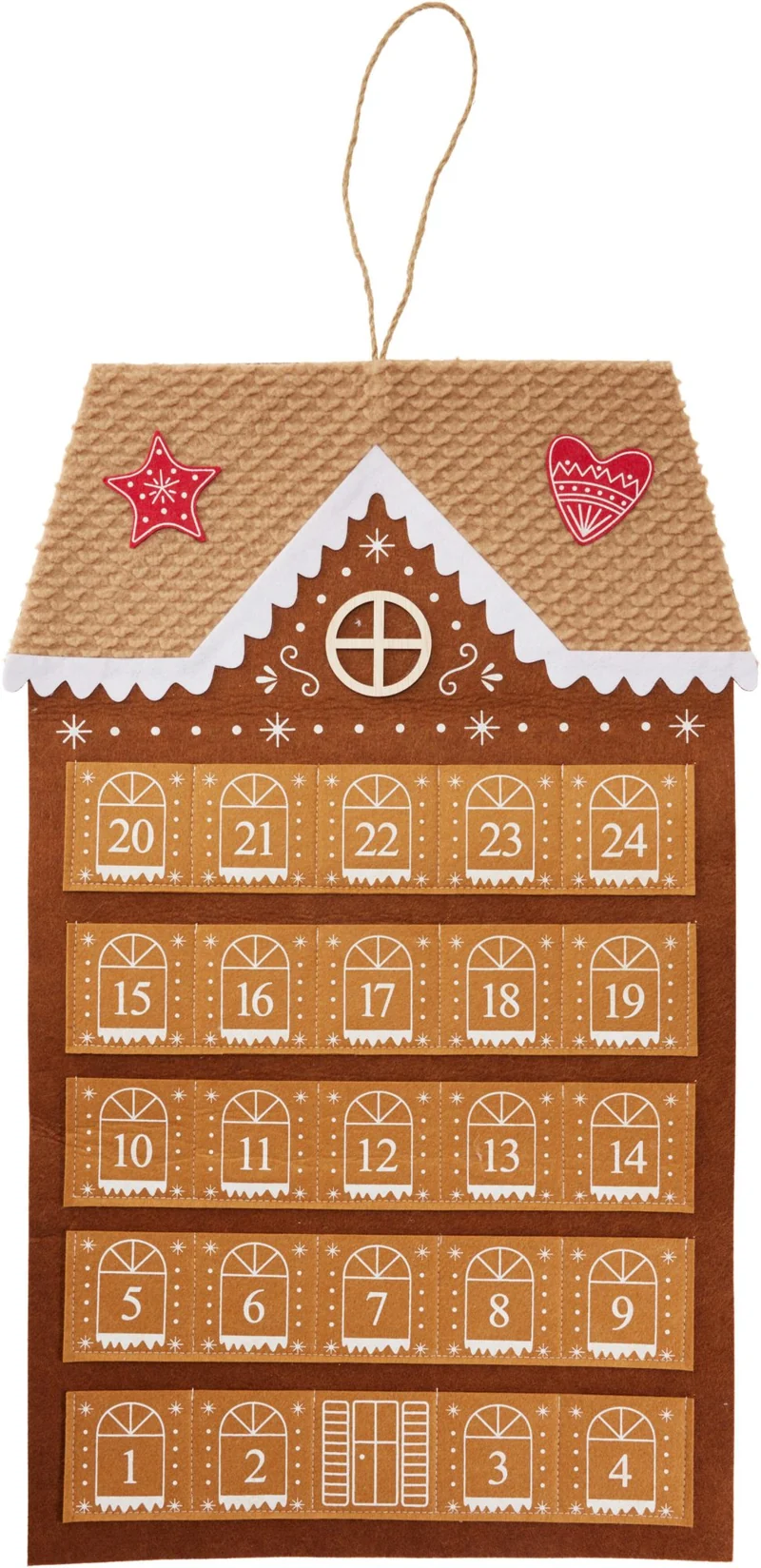 Calendario dell'Avvento a forma di casa 43 x 68 cm PERAGA CHRISTMAS
