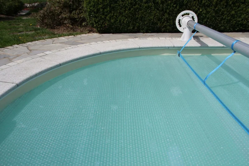 Zwembadzeil noppenfolie Lichtblauw voor rond zwembad Ø 600 cm