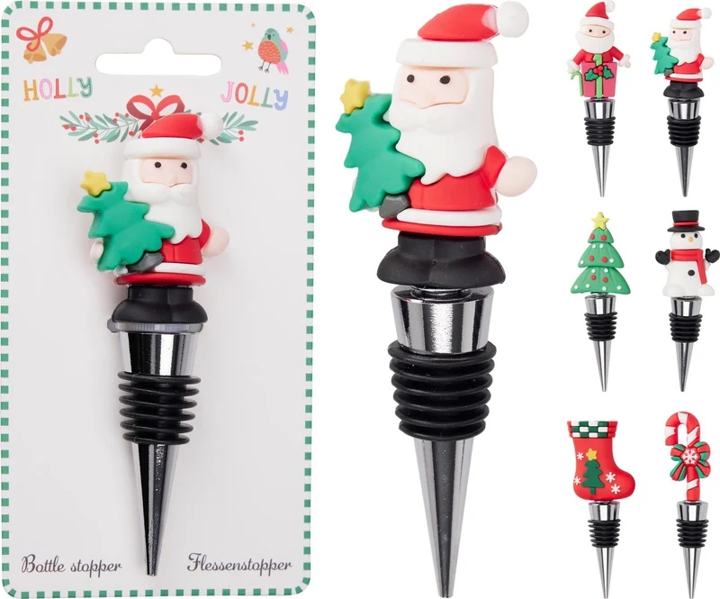 Tappo natalizio per bottiglia modello assortito PERAGA CHRISTMAS