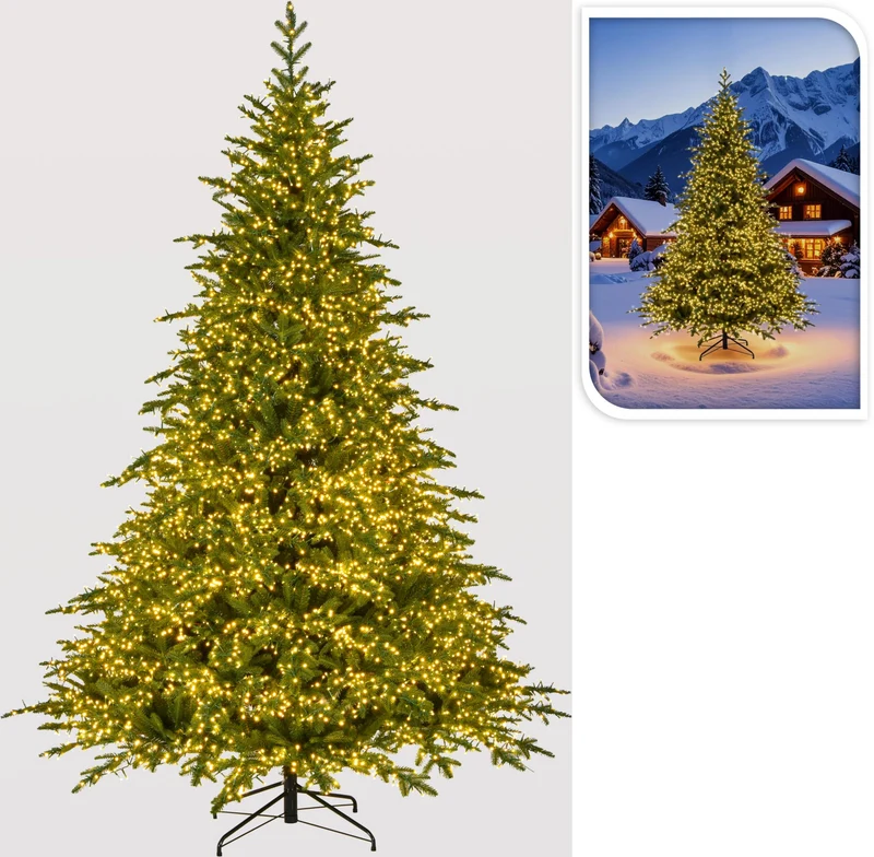 Albero di Natale 240 cm con 8200 LED PERAGA CHRISTMAS