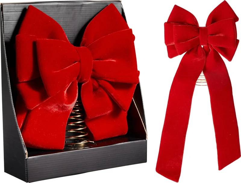 Fiocco puntale 72 cm rosso PERAGA CHRISTMAS