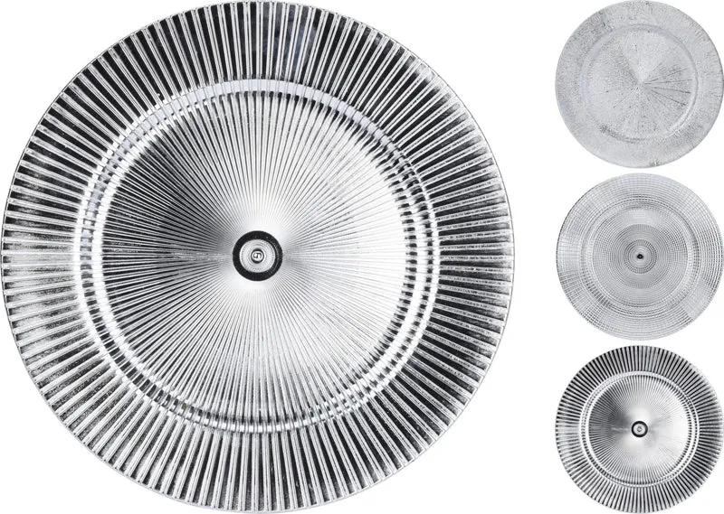 Sottopiatto 33 cm argento modello assortito PERAGA CHRISTMAS