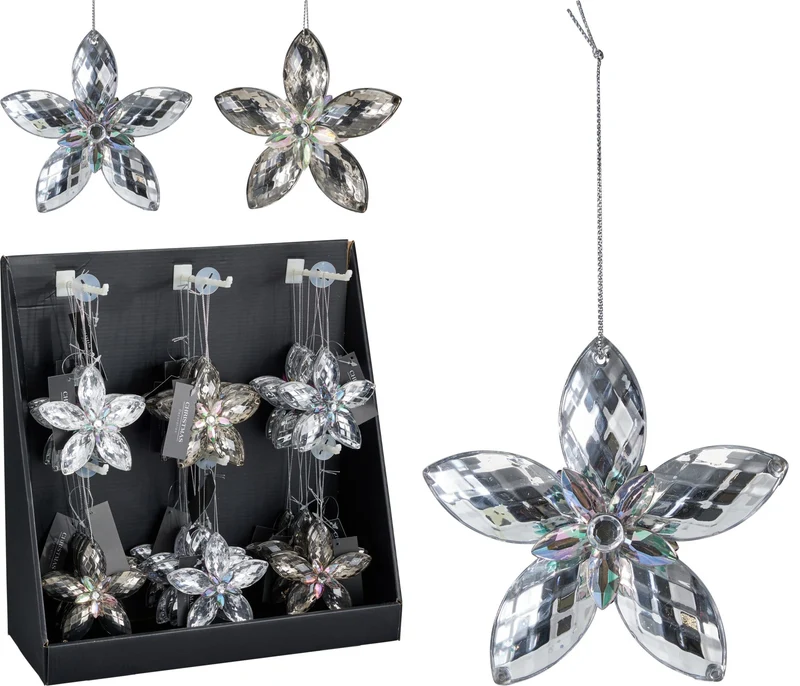 Fiore pendente 10 cm modello assortito PERAGA CHRISTMAS