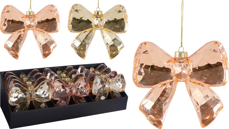 Fiocco decorativo pendente con diamanti modello assortito PERAGA CHRISTMAS