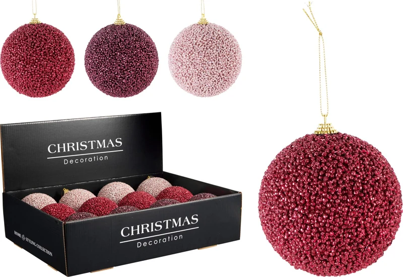 Pallina di Natale 10 cm colori assortiti PERAGA CHRISTMAS