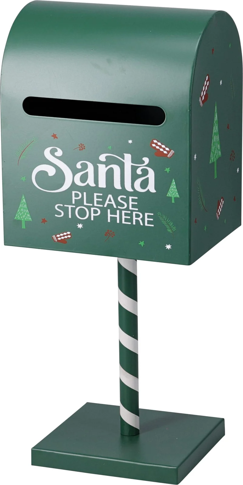 Cassetta postale decorativa 16 x 13 x 38 cm verde PERAGA CHRISTMAS