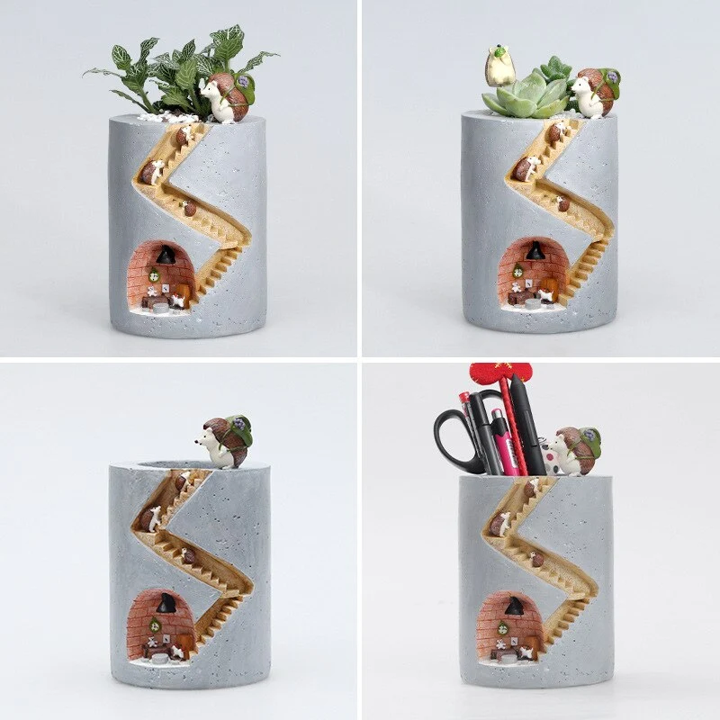 FantaFusion – Kunstneriske blomsterpotter med fantasifulde dyrefigurer og skulpturel charme