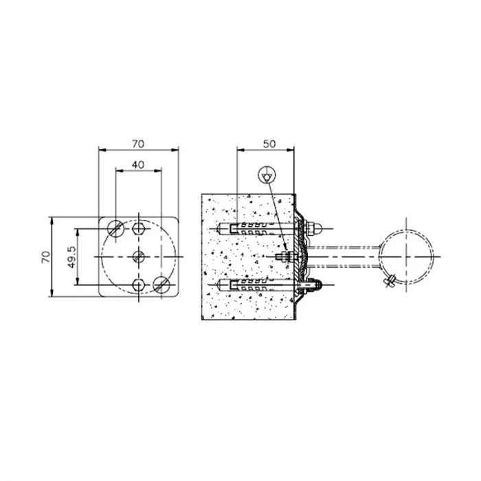AstralPool Kit adaptación soporte pasamanos piscina liner accesorio para piscina