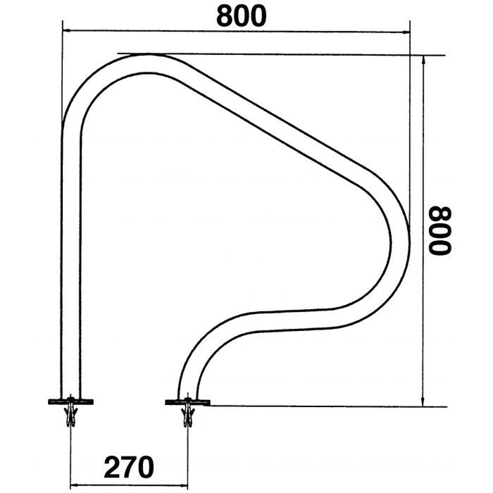 AstralPool Salida piscina inox 800 × 800 mm