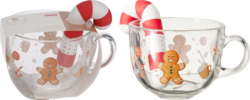 Tazza da tè natalizia con filtro 11 x 5 cm PERAGA CHRISTMAS