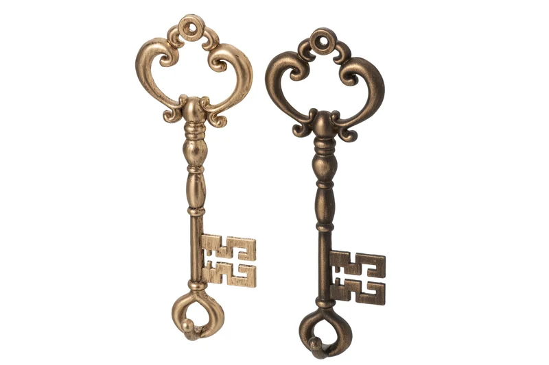 Chiave Peltro Oro/Ottone Assortimento di 2 18 cm (267463) Peraga Christmas