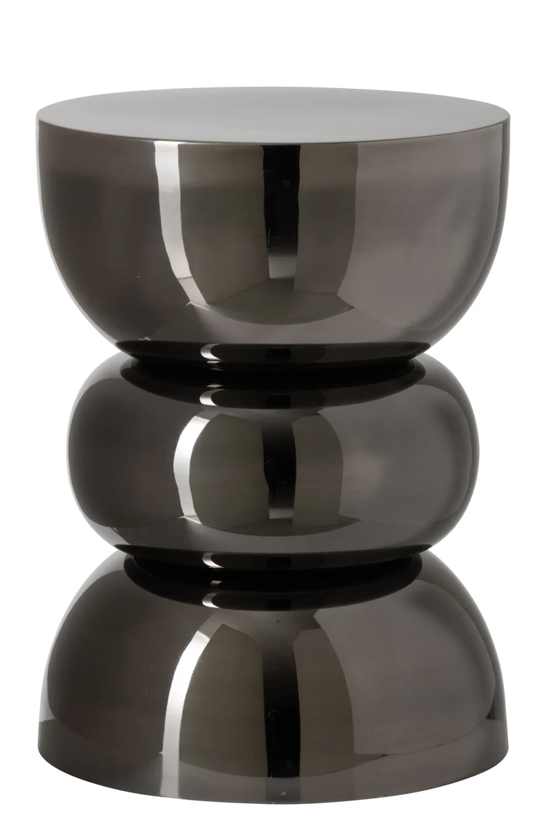 Tavolino Chrome Ferro Nero H43.5cm D32cm Peraga Christmas