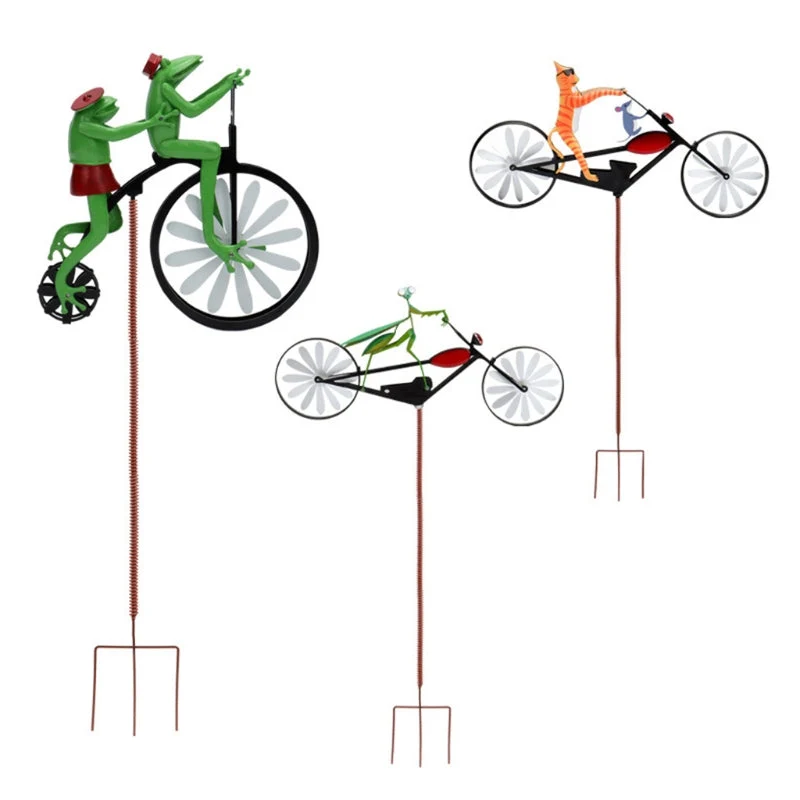 BreezyCritter – Vinddrevet havespinner med legesygt design af cykellende dyr