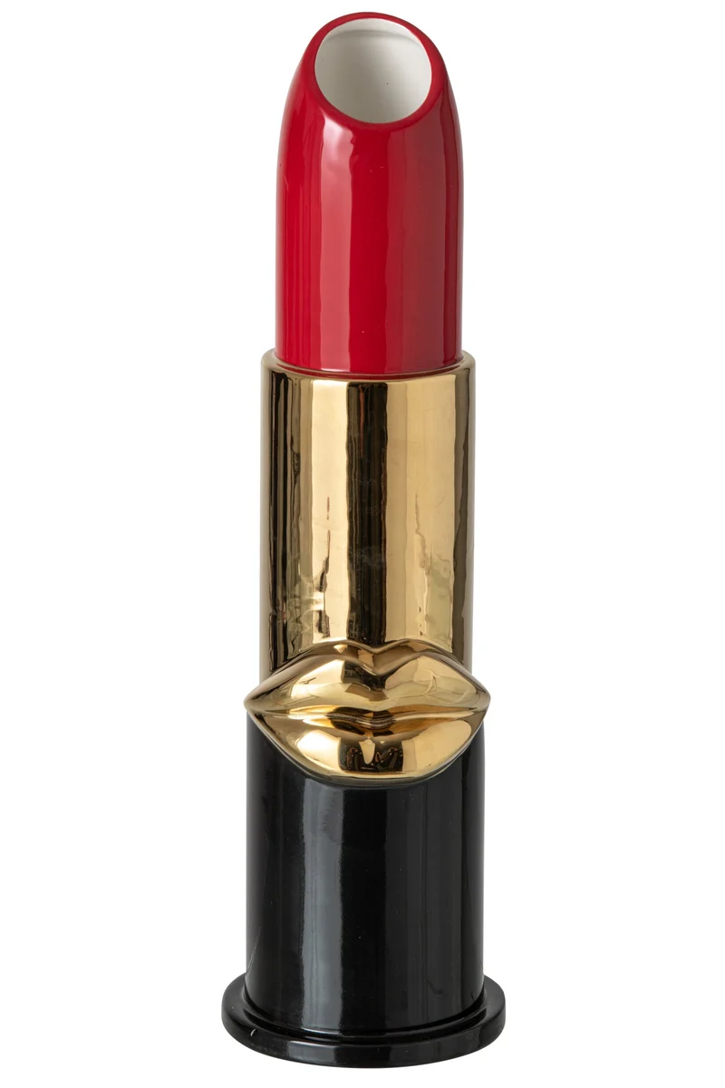 Vaso Rossetto Resina 38 cm Rosso