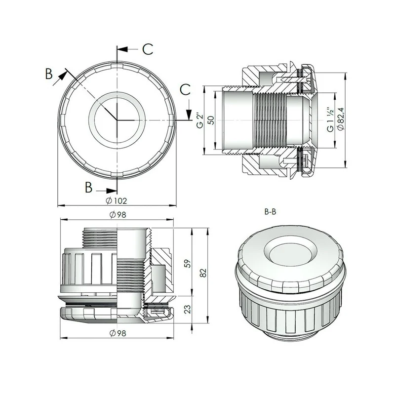 Astralpool - Nicho boquilla LumiPlus Mini Rapid piscina liner