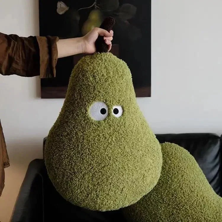 PlushNest – Stilfuld stor pæresofapude med afrundede kanter