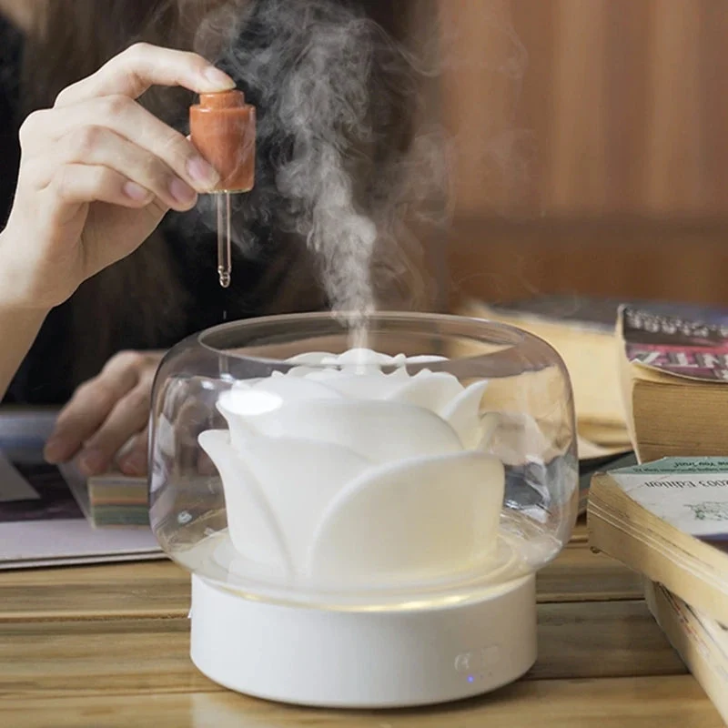 GlowMist – Aromadiffusor med blødt omgivende lys og afrundet form