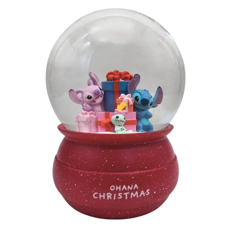 Sfera di Neve Grande Stitch Angel H16 Rosso Peraga Christmas
