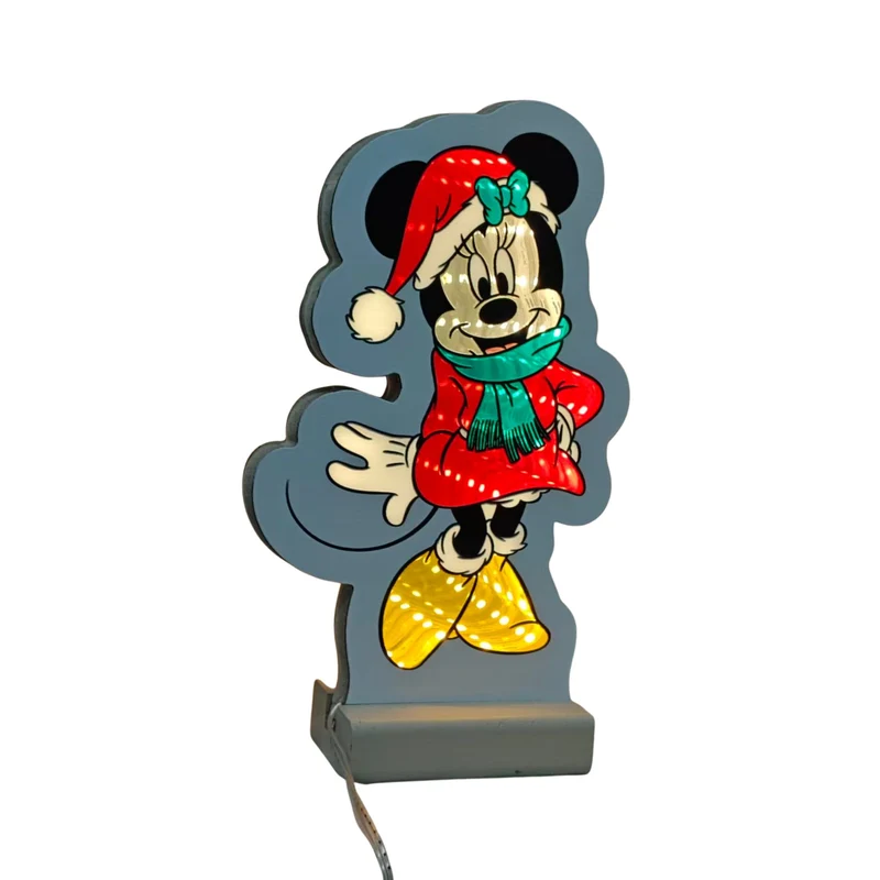 Luce Decorativa Infinity Light Minnie con Sciarpa 20cm Peraga Christmas