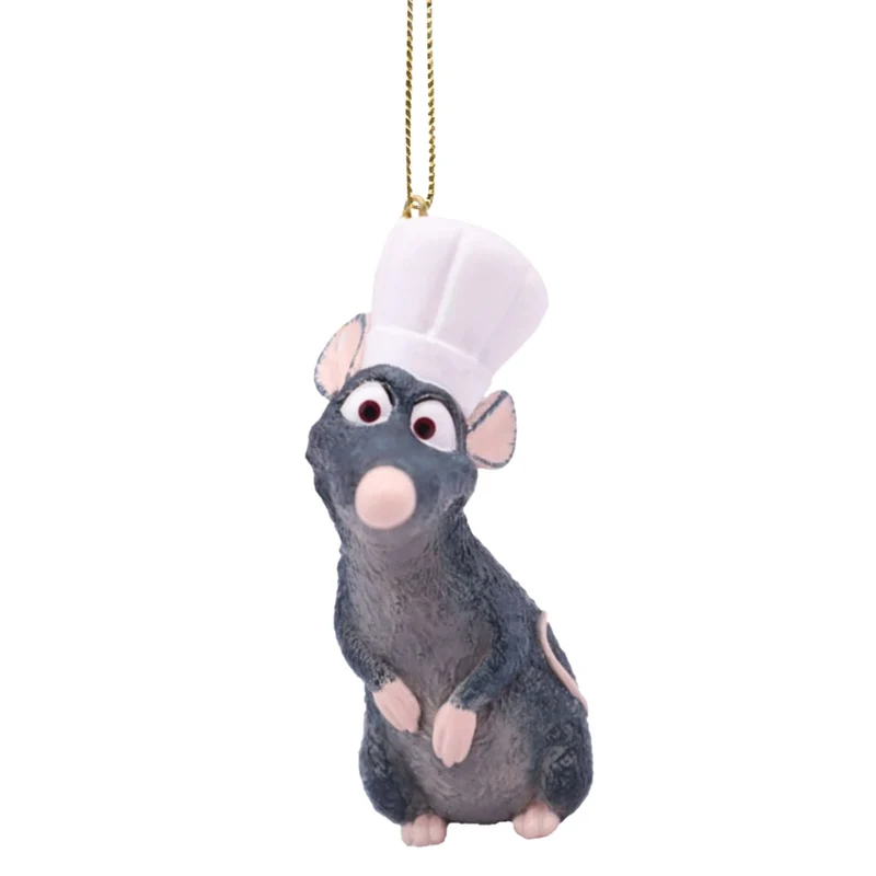 Pendente Natalizio Remy Chef Grigio Bianco Ratatouille Peraga Christmas