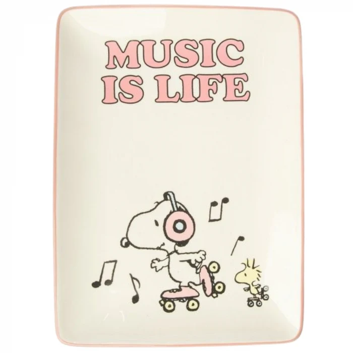 Svuotatasche in porcellana Snoopy Music is Life Peanuts 16x22 cm BLOGO DESIGN