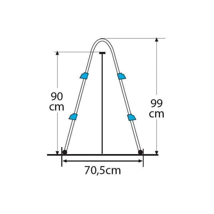 Gre - Escalera tipo tijera para piscina desmontable 98 cm AR109