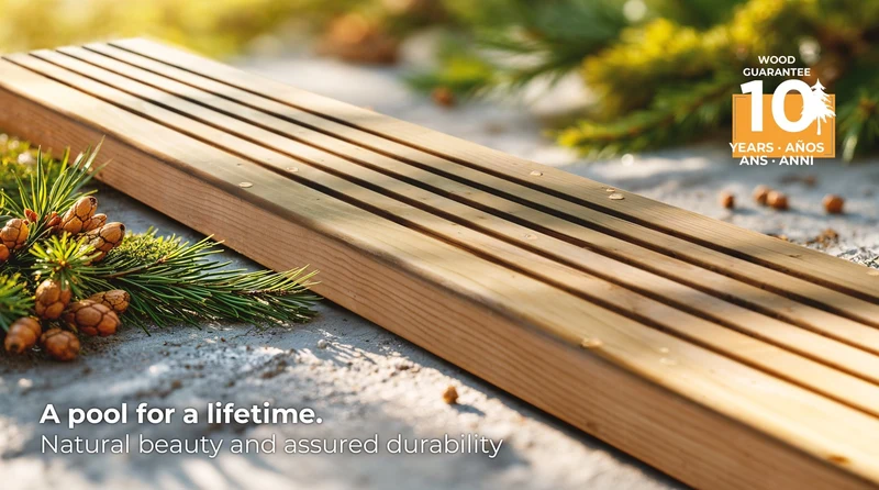 Piscina elevada de madera Gre Sunbay Macadamia 632x335x130