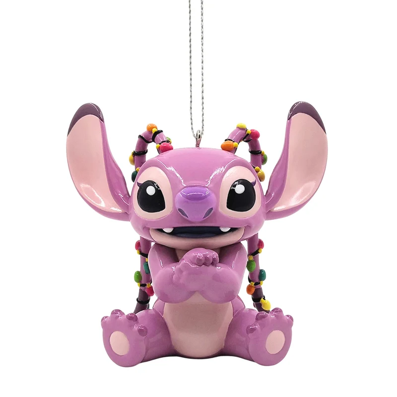 Pendaglio Natalizio 3D Angel Disney Luci 8cm Rosa Peraga Christmas