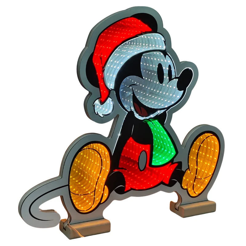 Figura Luminosa Topolino Seduto 40cm Multicolore Peraga Christmas