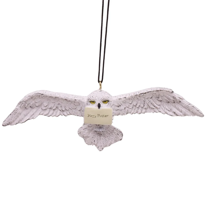 Pendaglio 3D Edvige con Lettera Harry Potter 5cm Bianco Peraga Christmas