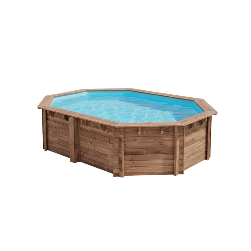 Piscina elevada de madera Gre Sunbay Bambu 535x335x130