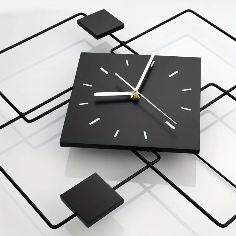 GeoTime - Moderne geometrisk vægur med lydløs præcision