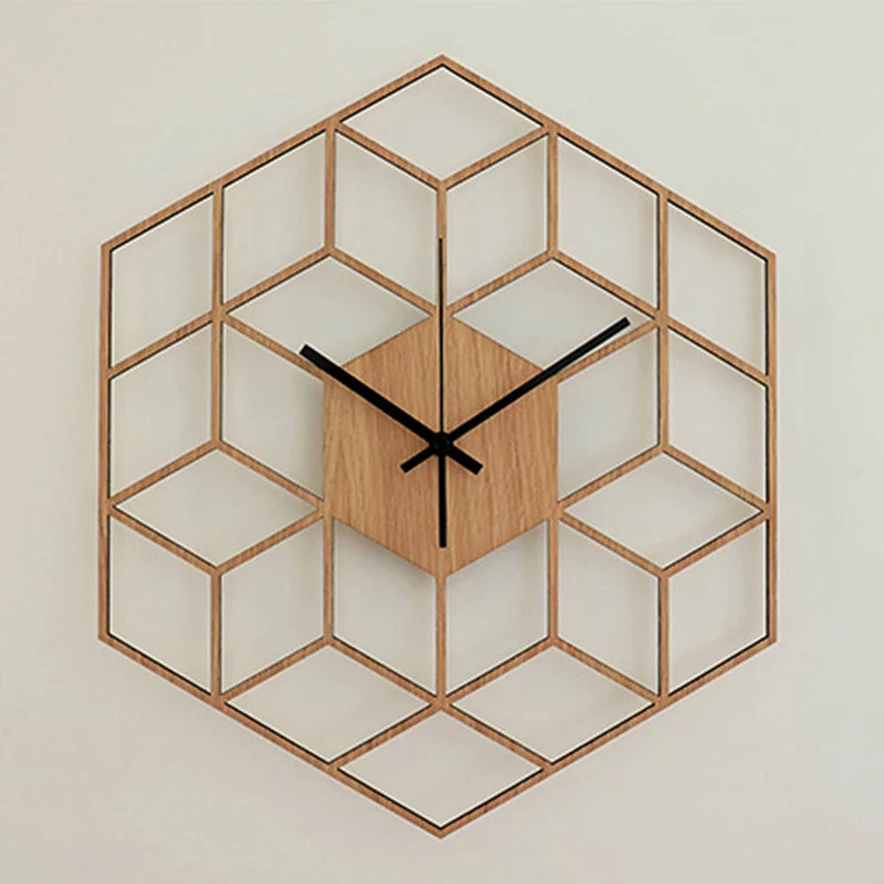 HexaTime - Moderne sekskantet vægur med kunstnerisk flair