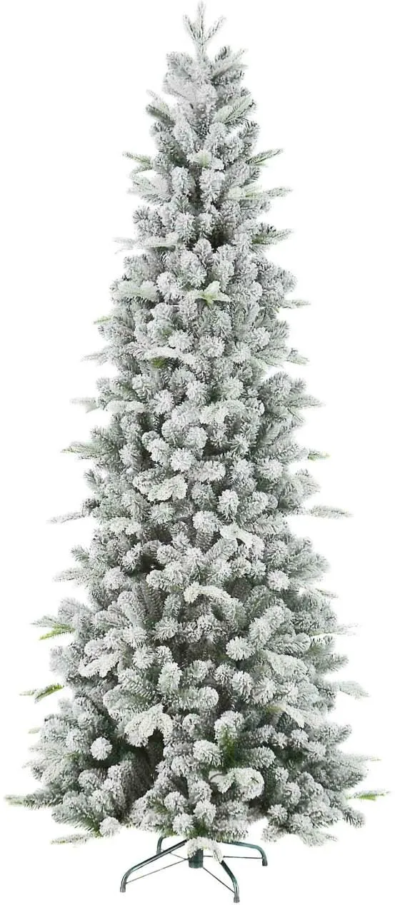 Albero di Natale Poly Snowy Carson Slim Innevato 150cm D86cm