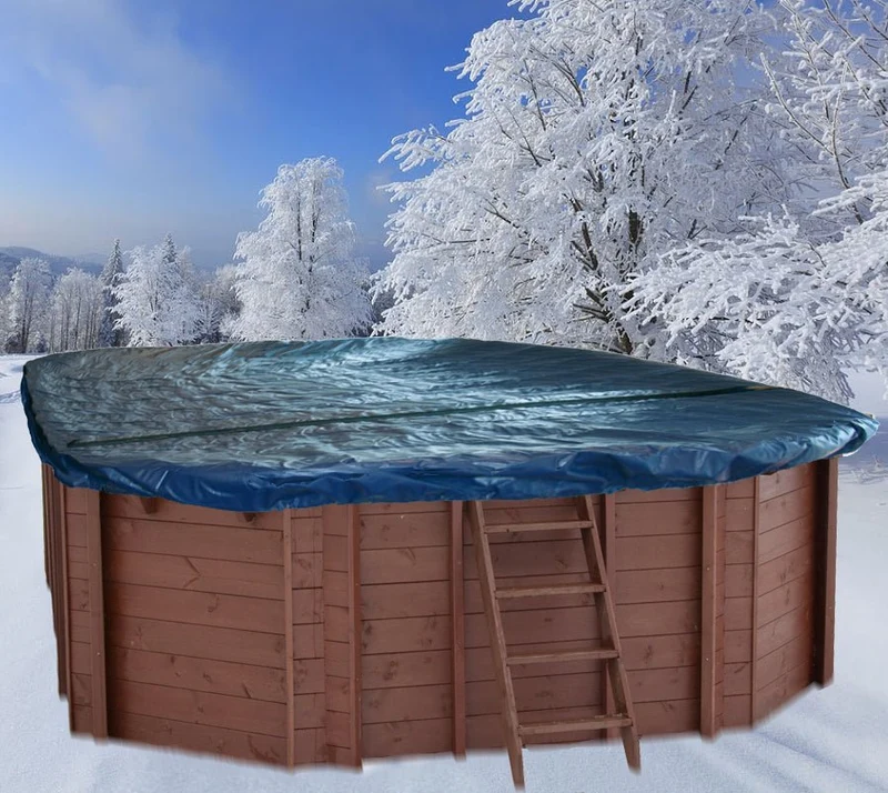 Winterzeil zonder Maas voor voor houten zwembad ovaal 640 cm x 400 cm