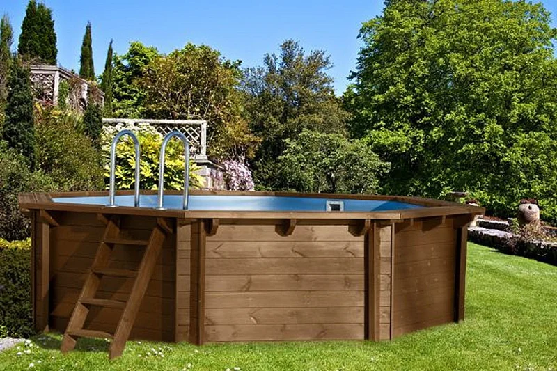 Interline Java houten zwembad rond Ø355 x 116 cm compleet pakket