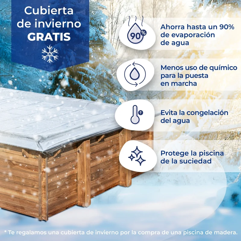 Piscina elevada de madera Gre Sunbay Mint rectangular 1013x418x146