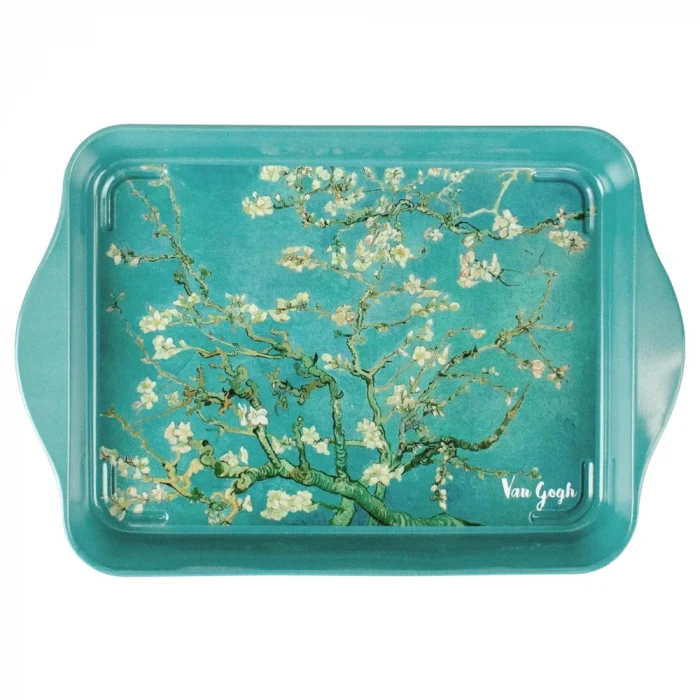 Vassoio in metallo Vincent Van Gogh Mandorlo in fiore 21x14 cm Enesco