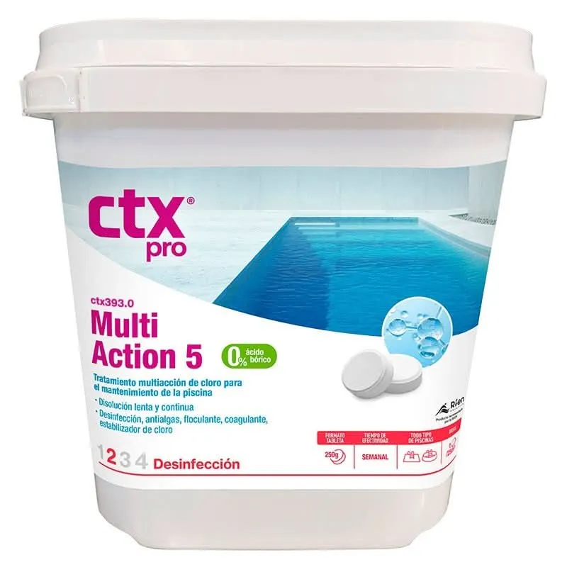 CTX – CTX-393 tabletas cloro multiacción 0% bórico para piscina